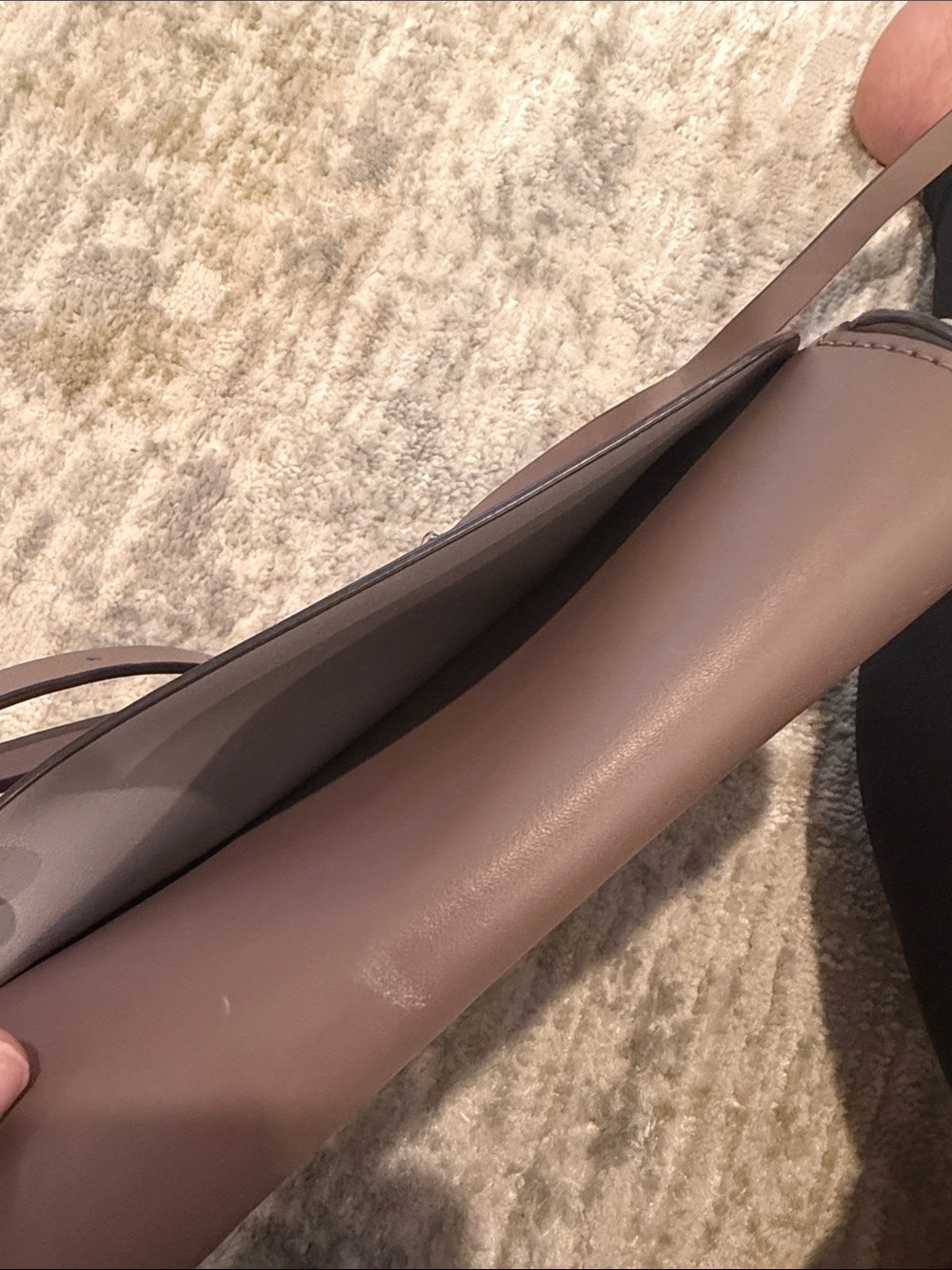 kate spade Two-Tone Mauve Brown Leather Crossbody - Picture 3 of 6